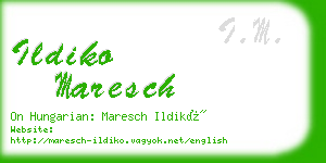 ildiko maresch business card